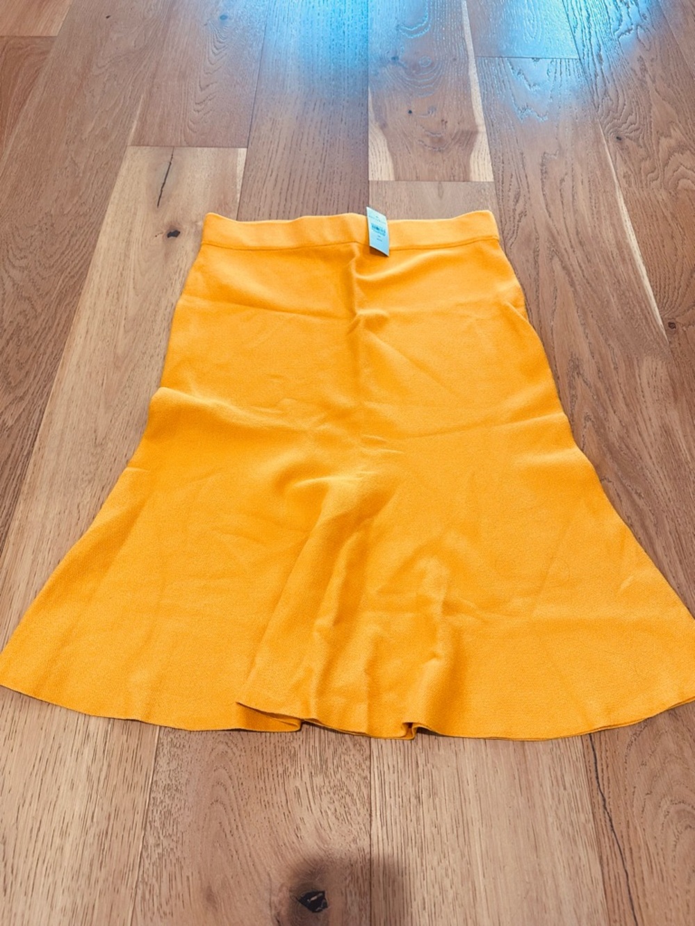 Ann Taylor, Burnt Yellow Sweater Flared Women's Skirt, Petite M, NWT